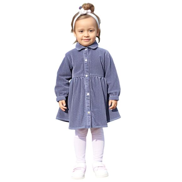 Adorable Zara Gray Corduroy Snap Front Jacket Size 18-24 Months - Picture 1 of 7